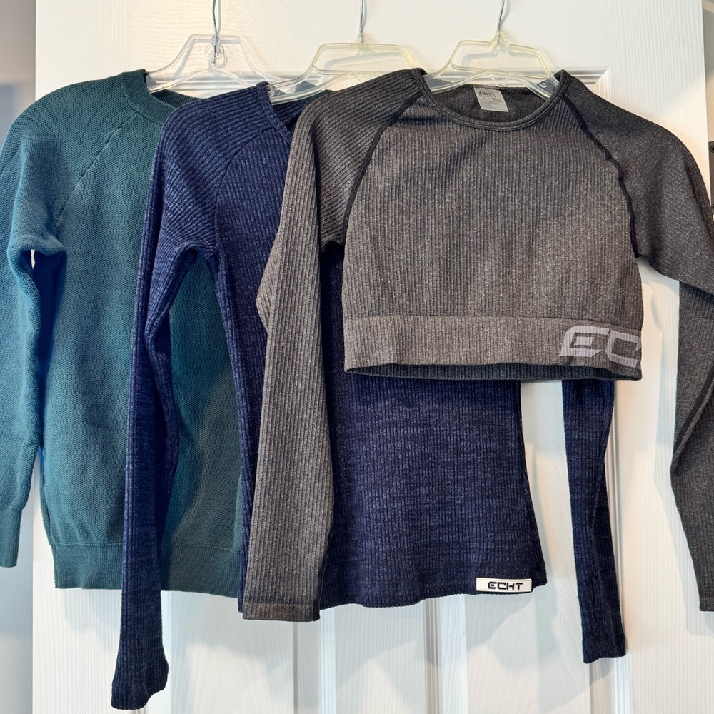 (3) ECHT Assorted Knitwear Collection in Blue, Green, and Gray